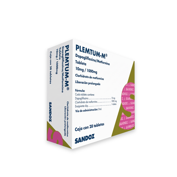 Plemtum-M 10 Mg/1000 Mg Con 28 Tabletas