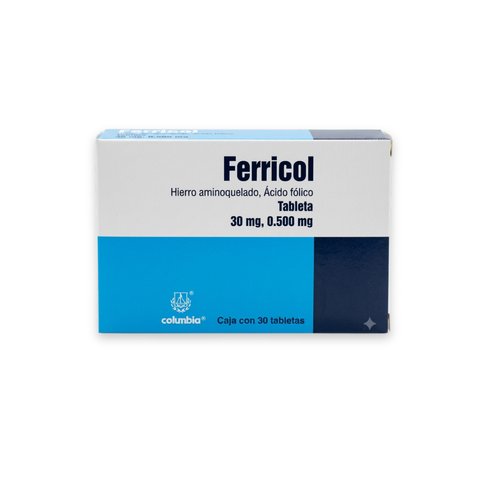 Ferricol 30/0.500 Mg Con 30 Tabletas