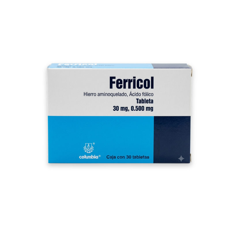 Ferricol 30/0.500 Mg Con 30 Tabletas